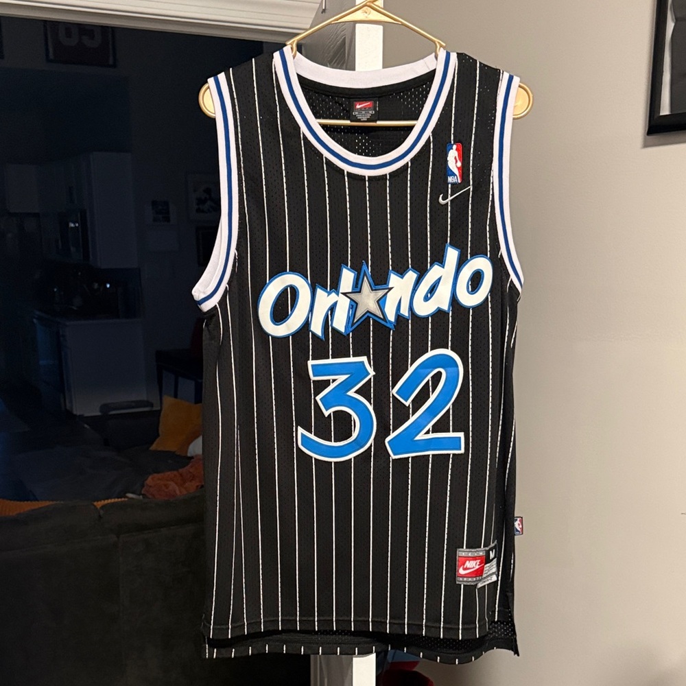 Nike Orlando Magic Shaquille O’Neal Pinstripe Basketball Jersey